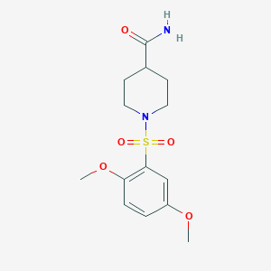 molecular formula C14H20N2O5S B511504 1-(2,5-二甲氧基苯磺酰基)哌啶-4-甲酰胺 CAS No. 681853-45-2