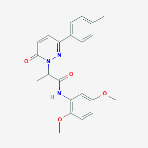 molecular formula C22H23N3O4 B5115052 N-(2,5-dimethoxyphenyl)-2-[3-(4-methylphenyl)-6-oxo-1(6H)-pyridazinyl]propanamide 