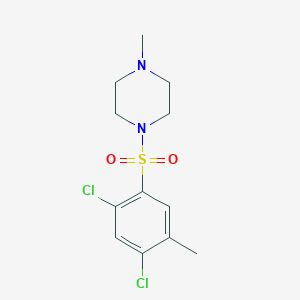 molecular formula C12H16Cl2N2O2S B511506 1-(2,4-Dichloro-5-methylphenyl)sulfonyl-4-methylpiperazine CAS No. 325812-30-4