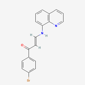 molecular formula C18H13BrN2O B5115077 1-(4-bromophenyl)-3-(8-quinolinylamino)-2-propen-1-one 