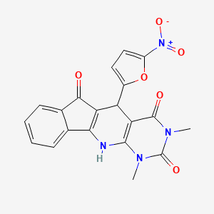 1,3-dimethyl-5-(5-nitro-2-furyl)-5,11-dihydro-1H-indeno[2',1':5,6]pyrido[2,3-d]pyrimidine-2,4,6(3H)-trione