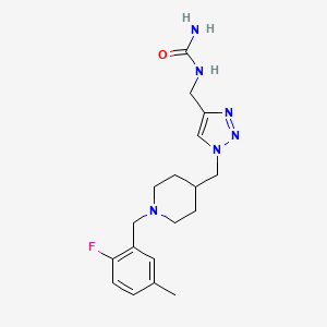 N-[(1-{[1-(2-fluoro-5-methylbenzyl)-4-piperidinyl]methyl}-1H-1,2,3-triazol-4-yl)methyl]urea trifluoroacetate