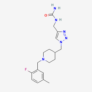 molecular formula C18H25FN6O B5115111 N-[(1-{[1-(2-fluoro-5-methylbenzyl)-4-piperidinyl]methyl}-1H-1,2,3-triazol-4-yl)methyl]urea trifluoroacetate 