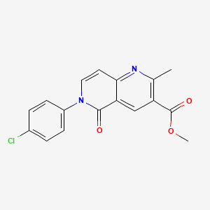 molecular formula C17H13ClN2O3 B5115119 methyl 6-(4-chlorophenyl)-2-methyl-5-oxo-5,6-dihydro-1,6-naphthyridine-3-carboxylate 