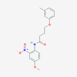 molecular formula C18H20N2O5 B5115131 N-(4-methoxy-2-nitrophenyl)-4-(3-methylphenoxy)butanamide 