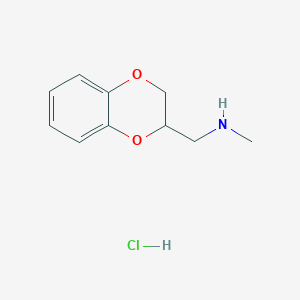 molecular formula C10H14ClNO2 B5115136 (2,3-dihydro-1,4-benzodioxin-2-ylmethyl)methylamine hydrochloride 