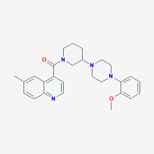4-({3-[4-(2-methoxyphenyl)-1-piperazinyl]-1-piperidinyl}carbonyl)-6-methylquinoline