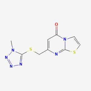 molecular formula C9H8N6OS2 B5115184 7-{[(1-methyl-1H-tetrazol-5-yl)thio]methyl}-5H-[1,3]thiazolo[3,2-a]pyrimidin-5-one 