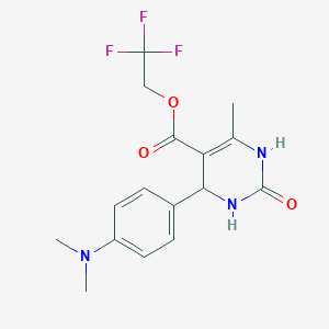 2,2,2-trifluoroethyl 4-[4-(dimethylamino)phenyl]-6-methyl-2-oxo-1,2,3,4-tetrahydro-5-pyrimidinecarboxylate