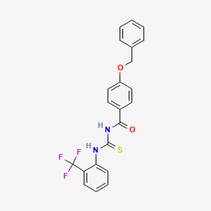 4-(benzyloxy)-N-({[2-(trifluoromethyl)phenyl]amino}carbonothioyl)benzamide