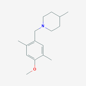 molecular formula C16H25NO B5115225 1-(4-methoxy-2,5-dimethylbenzyl)-4-methylpiperidine 