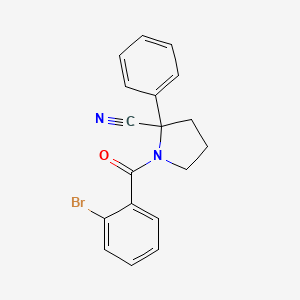 molecular formula C18H15BrN2O B5115253 1-(2-bromobenzoyl)-2-phenyl-2-pyrrolidinecarbonitrile 