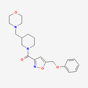 molecular formula C21H27N3O4 B5115273 4-[(1-{[5-(phenoxymethyl)-3-isoxazolyl]carbonyl}-3-piperidinyl)methyl]morpholine 
