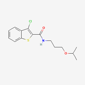 molecular formula C15H18ClNO2S B5115283 3-chloro-N-(3-isopropoxypropyl)-1-benzothiophene-2-carboxamide 