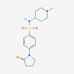 molecular formula C16H23N3O3S B5115325 N-(1-methyl-4-piperidinyl)-4-(2-oxo-1-pyrrolidinyl)benzenesulfonamide 