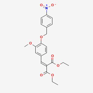 molecular formula C22H23NO8 B5115334 diethyl {3-methoxy-4-[(4-nitrobenzyl)oxy]benzylidene}malonate 