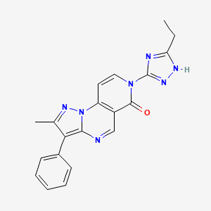 molecular formula C20H17N7O B5115340 7-(5-ethyl-4H-1,2,4-triazol-3-yl)-2-methyl-3-phenylpyrazolo[1,5-a]pyrido[3,4-e]pyrimidin-6(7H)-one 