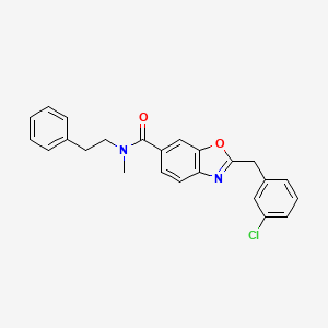 molecular formula C24H21ClN2O2 B5115356 2-(3-chlorobenzyl)-N-methyl-N-(2-phenylethyl)-1,3-benzoxazole-6-carboxamide 