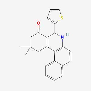 molecular formula C23H21NOS B5115358 2,2-dimethyl-5-(2-thienyl)-2,3,5,6-tetrahydrobenzo[a]phenanthridin-4(1H)-one CAS No. 5485-58-5