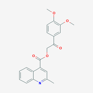 2-(3,4-Dimethoxyphenyl)-2-oxoethyl 2-methylquinoline-4-carboxylate