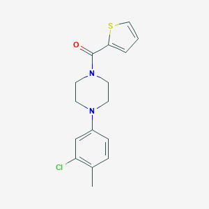 molecular formula C16H17ClN2OS B511541 4-(3-Chloro-4-methylphenyl)piperazinyl 2-thienyl ketone CAS No. 878625-24-2