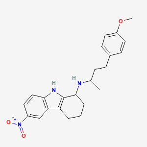 molecular formula C23H27N3O3 B5115411 N-[3-(4-methoxyphenyl)-1-methylpropyl]-6-nitro-2,3,4,9-tetrahydro-1H-carbazol-1-amine 