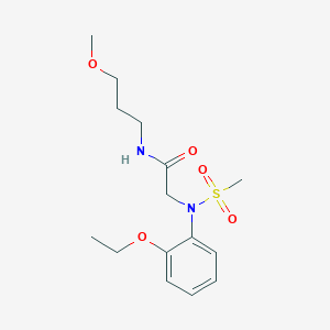 molecular formula C15H24N2O5S B5115419 N~2~-(2-ethoxyphenyl)-N~1~-(3-methoxypropyl)-N~2~-(methylsulfonyl)glycinamide 