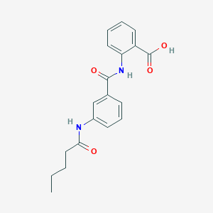 molecular formula C19H20N2O4 B5115424 2-{[3-(pentanoylamino)benzoyl]amino}benzoic acid CAS No. 305358-63-8