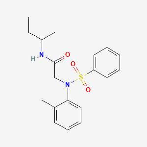 molecular formula C19H24N2O3S B5115426 N~1~-(sec-butyl)-N~2~-(2-methylphenyl)-N~2~-(phenylsulfonyl)glycinamide 