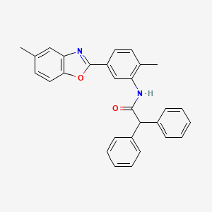 molecular formula C29H24N2O2 B5115439 N-[2-methyl-5-(5-methyl-1,3-benzoxazol-2-yl)phenyl]-2,2-diphenylacetamide 