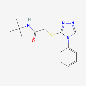 N-(tert-butyl)-2-[(4-phenyl-4H-1,2,4-triazol-3-yl)thio]acetamide