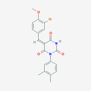 molecular formula C20H17BrN2O4 B5115457 5-(3-bromo-4-methoxybenzylidene)-1-(3,4-dimethylphenyl)-2,4,6(1H,3H,5H)-pyrimidinetrione 