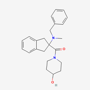 molecular formula C23H28N2O2 B5115472 1-({2-[benzyl(methyl)amino]-2,3-dihydro-1H-inden-2-yl}carbonyl)-4-piperidinol 
