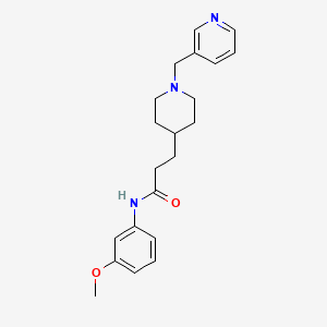 molecular formula C21H27N3O2 B5115479 N-(3-methoxyphenyl)-3-[1-(3-pyridinylmethyl)-4-piperidinyl]propanamide 
