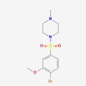 molecular formula C12H17BrN2O3S B511548 1-(4-Bromo-3-methoxyphenyl)sulfonyl-4-methylpiperazine CAS No. 718603-77-1