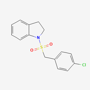 molecular formula C15H14ClNO2S B5115490 1-[(4-chlorobenzyl)sulfonyl]indoline 