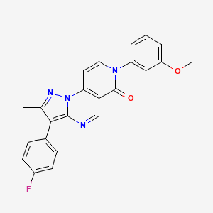 molecular formula C23H17FN4O2 B5115503 3-(4-fluorophenyl)-7-(3-methoxyphenyl)-2-methylpyrazolo[1,5-a]pyrido[3,4-e]pyrimidin-6(7H)-one 