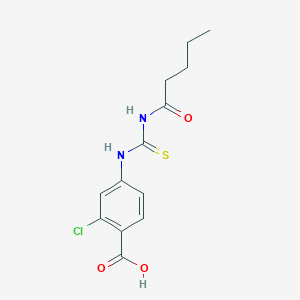 molecular formula C13H15ClN2O3S B5115521 2-chloro-4-{[(pentanoylamino)carbonothioyl]amino}benzoic acid 