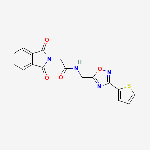molecular formula C17H12N4O4S B5115528 2-(1,3-dioxo-1,3-dihydro-2H-isoindol-2-yl)-N-{[3-(2-thienyl)-1,2,4-oxadiazol-5-yl]methyl}acetamide 