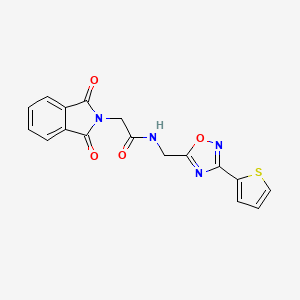 2-(1,3-dioxo-1,3-dihydro-2H-isoindol-2-yl)-N-{[3-(2-thienyl)-1,2,4-oxadiazol-5-yl]methyl}acetamide