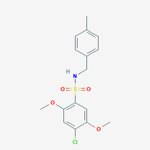 4-chloro-2,5-dimethoxy-N-(4-methylbenzyl)benzenesulfonamide