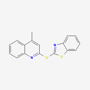 molecular formula C17H12N2S2 B5115548 2-(1,3-benzothiazol-2-ylthio)-4-methylquinoline 