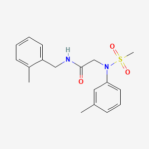 molecular formula C18H22N2O3S B5115553 N~1~-(2-methylbenzyl)-N~2~-(3-methylphenyl)-N~2~-(methylsulfonyl)glycinamide 