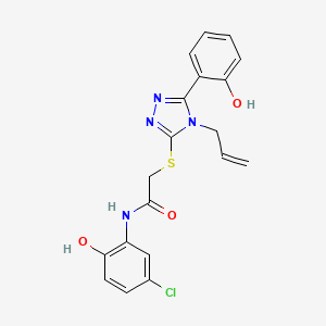 2-{[4-allyl-5-(2-hydroxyphenyl)-4H-1,2,4-triazol-3-yl]thio}-N-(5-chloro-2-hydroxyphenyl)acetamide