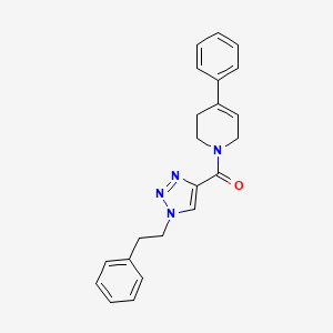 molecular formula C22H22N4O B5115582 4-phenyl-1-{[1-(2-phenylethyl)-1H-1,2,3-triazol-4-yl]carbonyl}-1,2,3,6-tetrahydropyridine 
