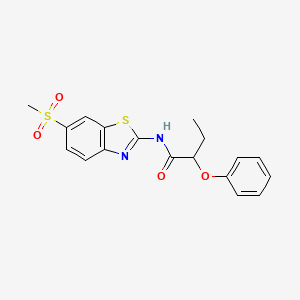 N-[6-(methylsulfonyl)-1,3-benzothiazol-2-yl]-2-phenoxybutanamide