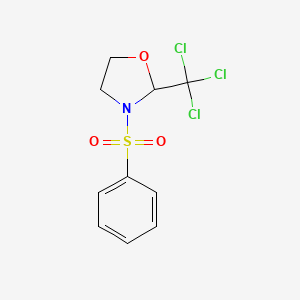 molecular formula C10H10Cl3NO3S B5115641 3-(phenylsulfonyl)-2-(trichloromethyl)-1,3-oxazolidine 