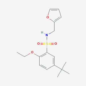 molecular formula C17H23NO4S B511566 5-tert-butyl-2-ethoxy-N-(2-furylmethyl)benzenesulfonamide CAS No. 878669-07-9