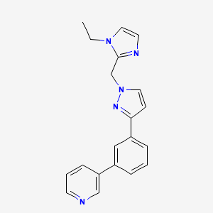 3-(3-{1-[(1-ethyl-1H-imidazol-2-yl)methyl]-1H-pyrazol-3-yl}phenyl)pyridine