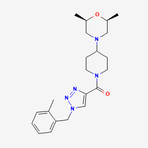 (2R*,6S*)-2,6-dimethyl-4-(1-{[1-(2-methylbenzyl)-1H-1,2,3-triazol-4-yl]carbonyl}-4-piperidinyl)morpholine
